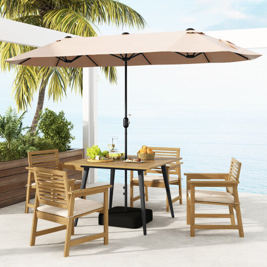 4-Person Acacia Wood Outdoor Dining Table for Garden  Poolside and Backyard LuxuryLifeWay Online Store