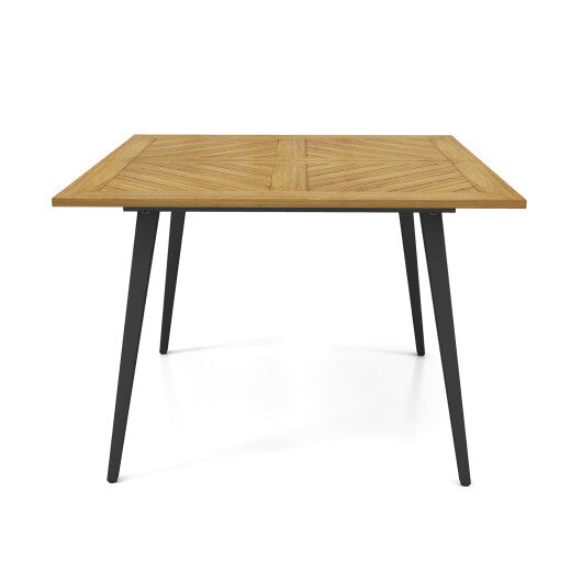 4-Person Acacia Wood Outdoor Dining Table for Garden  Poolside and Backyard LuxuryLifeWay Online Store