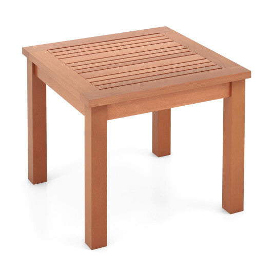 18 Inch Square End Outdoor Adirondack Side Table with Slatted Tabletop LuxuryLifeWay Online Store