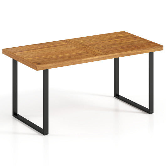 Acacia Wood Dining Table for 6 People Wooden Rectangular Table LuxuryLifeWay Online Store