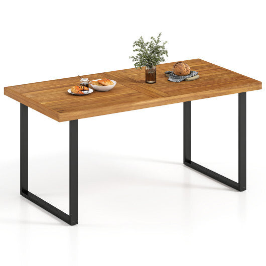 Acacia Wood Dining Table for 6 People Wooden Rectangular Table LuxuryLifeWay Online Store