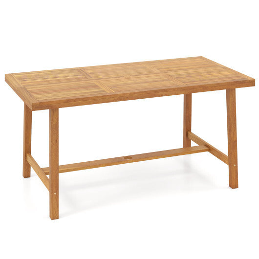 Acacia Wood Dining Table for 6 People Heavy-Duty Indoor Outdoor LuxuryLifeWay Online Store