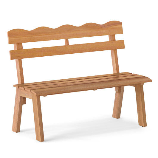 Outdoor Acacia Wood Garden Bench with 800 lbs Weight Capacity LuxuryLifeWay Online Store