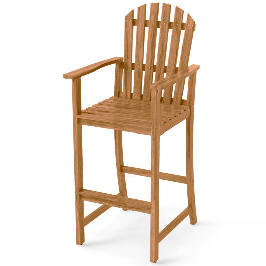 Tall Adirondack Chair with Armrests and Footrest for Deck-Turquoise LuxuryLifeWay Online Store