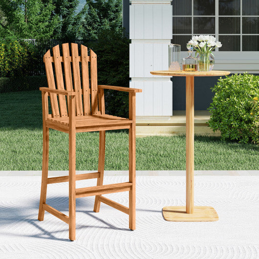 Tall Adirondack Chair with Armrests and Footrest for Deck-Turquoise LuxuryLifeWay Online Store