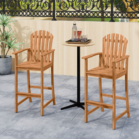 Tall Adirondack Chair with Armrests and Footrest for Deck-Turquoise LuxuryLifeWay Online Store