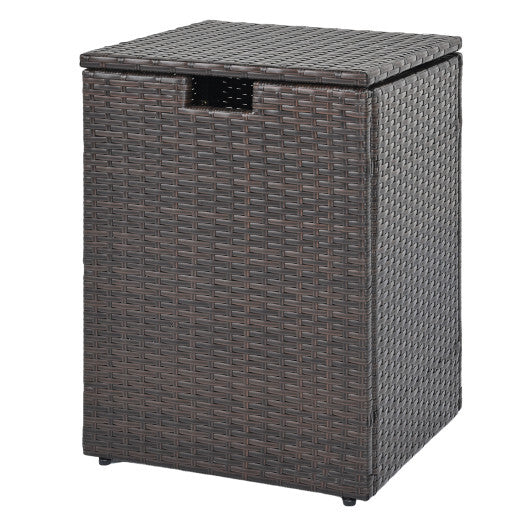 Rattan Propane Tank Cover Patio Hideaway Tank Side Table-Black LuxuryLifeWay Online Store