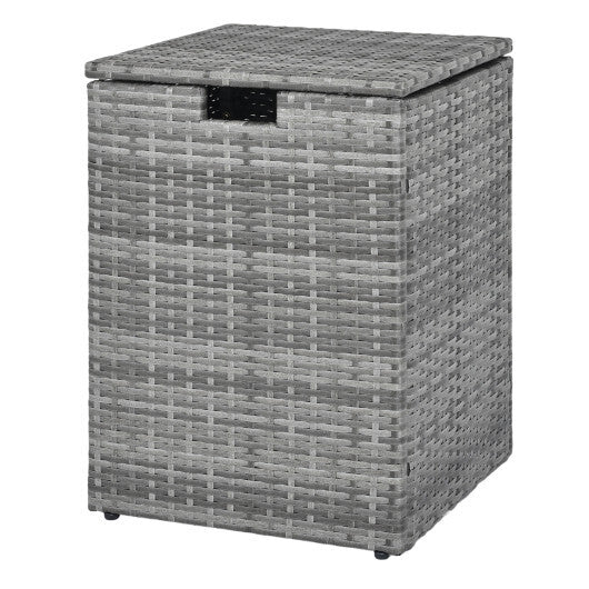 Rattan Propane Tank Cover Patio Hideaway Tank Side Table-Black LuxuryLifeWay Online Store