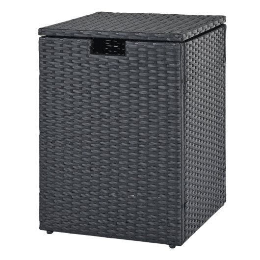 Rattan Propane Tank Cover Patio Hideaway Tank Side Table-Black LuxuryLifeWay Online Store