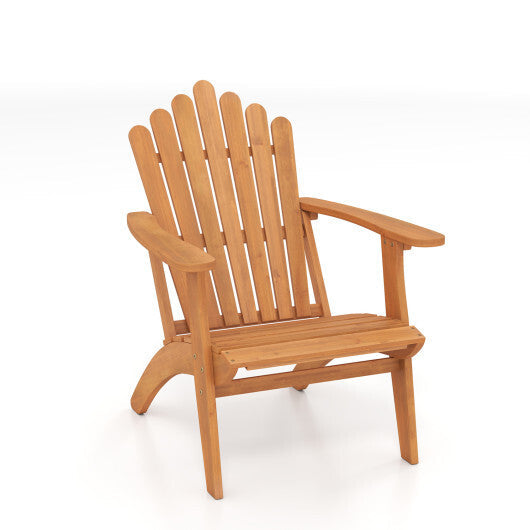Acacia Wood Outdoor Patio Chair with 400 lbs Weight Capacity-Natural LuxuryLifeWay Online Store