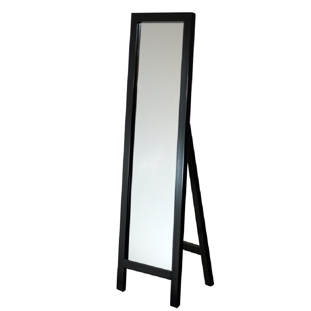 Contemporary Free-standing Floor Mirror in Espresso Wood Finish LuxuryLifeWay Online Store