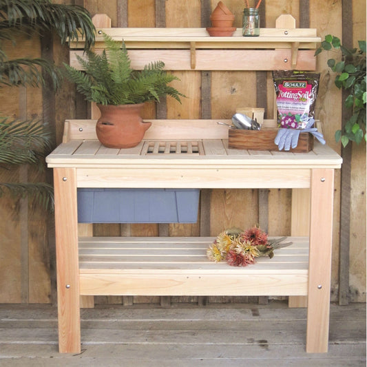 Wooden Potting Bench Garden Table  - Made in USA LuxuryLifeWay Online Store