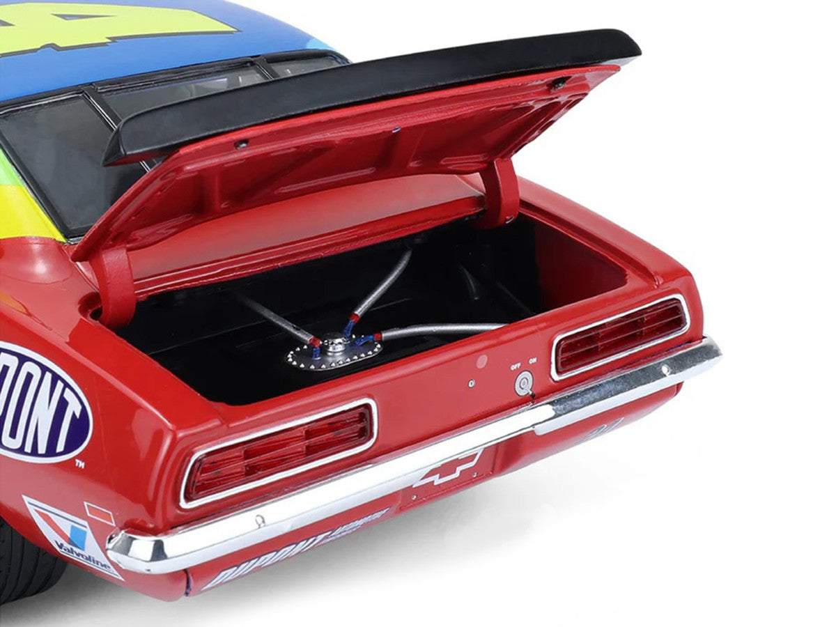 1969 Chevrolet Camaro #24 Jeff Gordon "Hendrick Motorsports First Win Tribute" Blue and Red with Rainbow Stripes 1/18 Diecast Model Car by Highway 61 LuxuryLifeWay Online Store