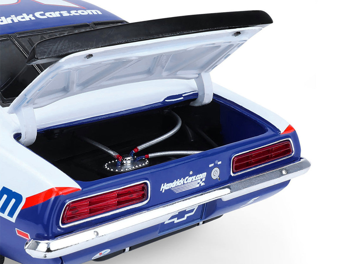 1969 Chevrolet Camaro #5 Kyle Larson "Hendrick Motorsports First Win Tribute" Blue and White with Graphics 1/18 Diecast Model Car by Highway 61 LuxuryLifeWay Online Store