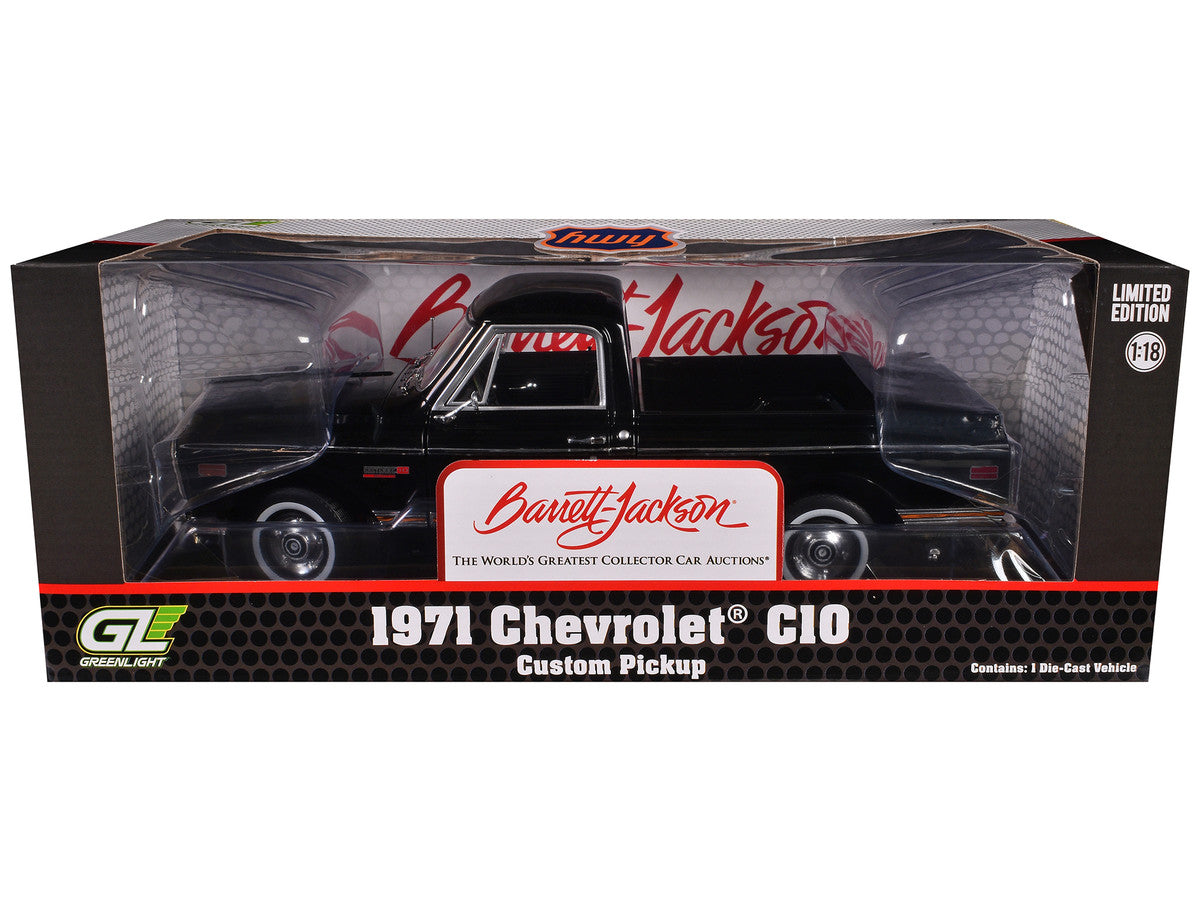 1971 Chevrolet C-10 Custom Pickup Truck Black "Barrett-Jackson - Scottsdale 2024" 1/18 Diecast Model Car by Highway 61 LuxuryLifeWay Online Store