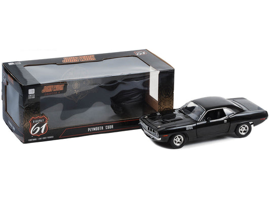 Plymouth Barracuda Black "John Wick: Chapter 4" (2023) Movie 1/18 Diecast Model Car by Highway 61 LuxuryLifeWay Online Store