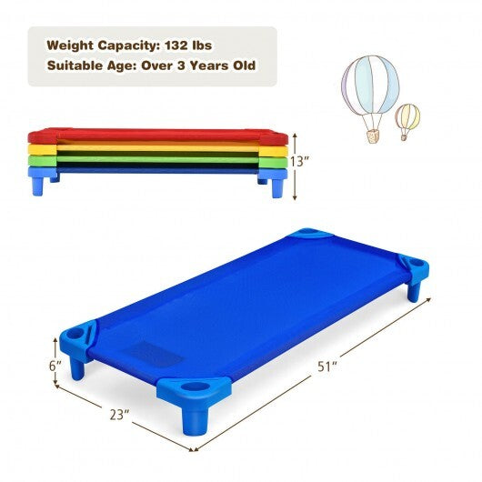 Pack of 4 Colorful Kids Stackable Naptime Cot LuxuryLifeWay Online Store