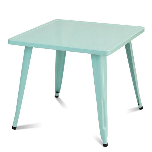 27 Inch Kids Square Steel Table Play Learn Activity Table-Blue LuxuryLifeWay Online Store