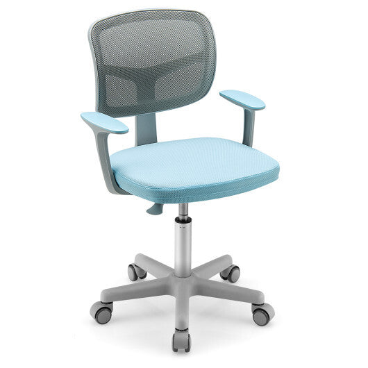 Adjustable Desk Chair with Auto Brake Casters for Kids-Blue LuxuryLifeWay Online Store