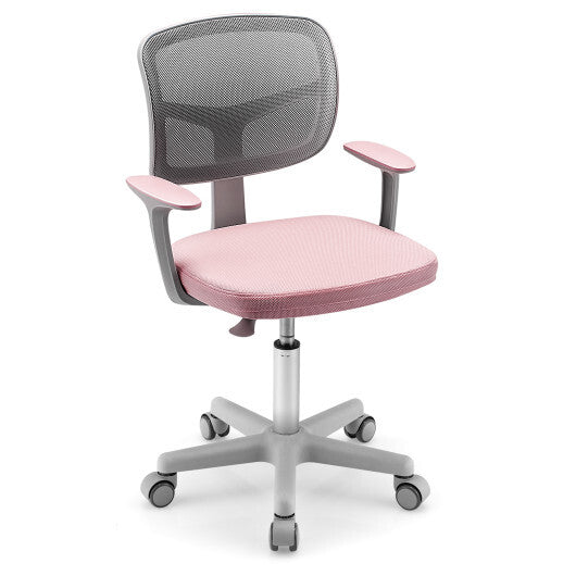 Adjustable Desk Chair with Auto Brake Casters for Kids-Blue LuxuryLifeWay Online Store