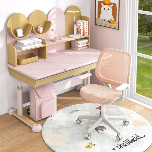 Swivel Mesh Children Computer Chair with Adjustable Height-Blue LuxuryLifeWay Online Store