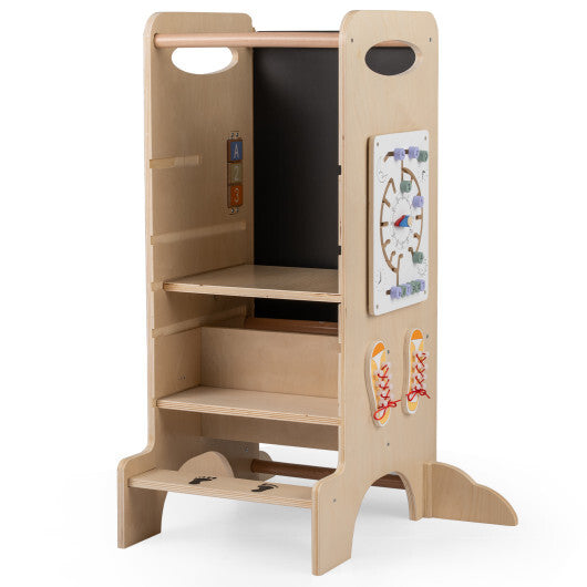 Kids Standing Tower with Detachable Chalkboard and Montessori Games for 3+ Years Old LuxuryLifeWay Online Store