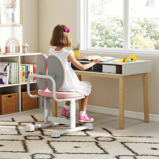 Kids Desk Chair Children Study Chair with Double Back Support and Adjustable Height-Gray LuxuryLifeWay Online Store