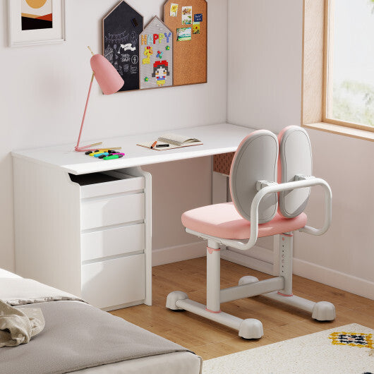Kids Desk Chair Children Study Chair with Double Back Support and Adjustable Height-Gray LuxuryLifeWay Online Store