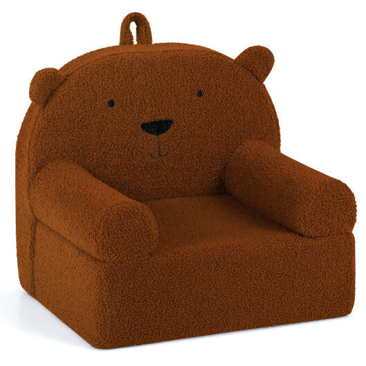 Kids Bear Sofa Toddler Foam Couch with Soft Fleece Fabric Cover-Navy LuxuryLifeWay Online Store