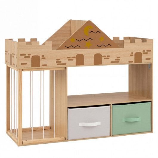 Toy Storage Organizer with Stuffed Animal Storage and Open Shelves-Natural LuxuryLifeWay Online Store