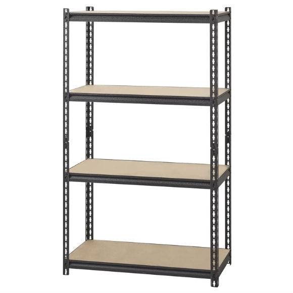 Heavy Duty 4-Shelf Black Storage Rack Shelving Unit LuxuryLifeWay Online Store