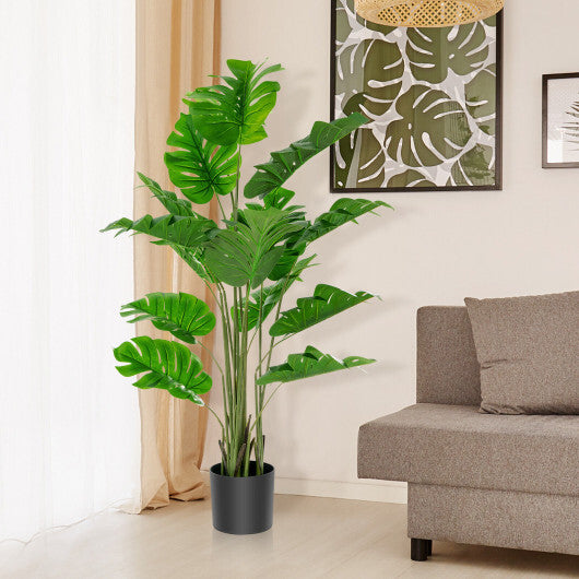 5 Feet Artificial Tree Faux Monstera Deliciosa Plant for Home Indoor and Outdoor LuxuryLifeWay Online Store