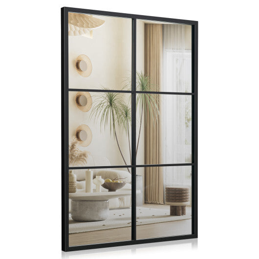 3-Layered Decorative Wall Mirror with Metal Frame for Dining Living Room-Black LuxuryLifeWay Online Store