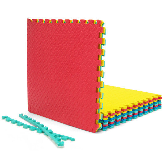 12 Pieces Puzzle Interlocking Flooring Mat with Anti-slip and Waterproof Surface LuxuryLifeWay Online Store