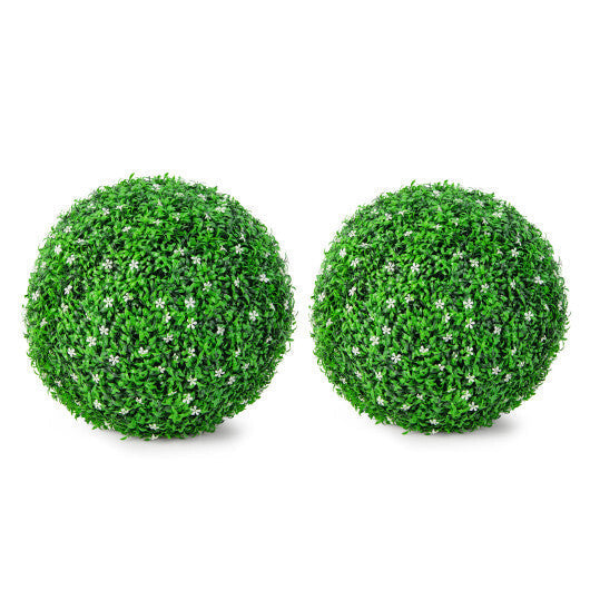 2 PCS Holly Artificial Topiary Balls 19.5 Inch Faux Boxwood Balls LuxuryLifeWay Online Store