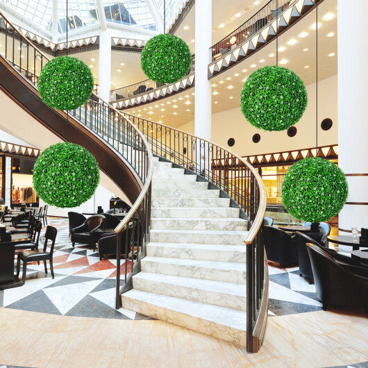 2 PCS Holly Artificial Topiary Balls 19.5 Inch Faux Boxwood Balls LuxuryLifeWay Online Store