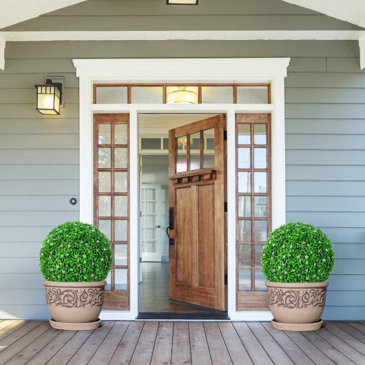 2 PCS Holly Artificial Topiary Balls 19.5 Inch Faux Boxwood Balls LuxuryLifeWay Online Store