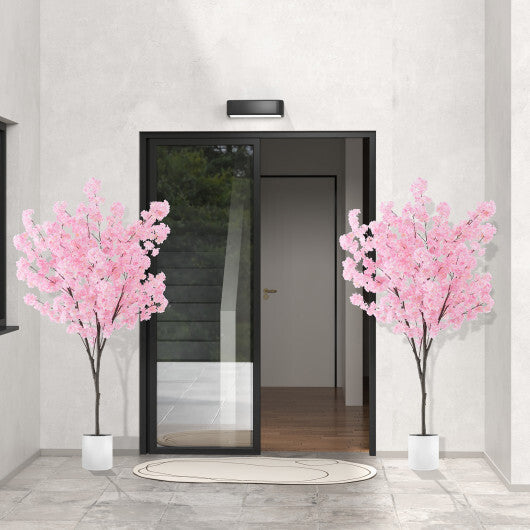 6.5 FT Tall Artificial Cherry Blossom Tree with 900 Pink Flowers