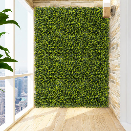 12 Pieces 20 Inch x 20 Inch Artificial Hedge Eucalyptus Panels LuxuryLifeWay Online Store