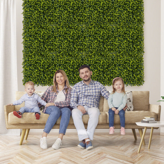 12 Pieces 20 Inch x 20 Inch Artificial Hedge Eucalyptus Panels LuxuryLifeWay Online Store