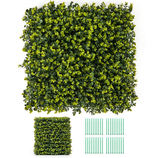 12 Pieces 20 Inch x 20 Inch Artificial Hedge Eucalyptus Panels LuxuryLifeWay Online Store