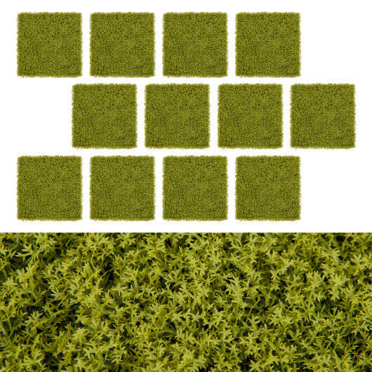 12 Pieces 20 x 20 inches Artificial Grass Wall Panels for Garden Yard Balcony-Light Green LuxuryLifeWay Online Store