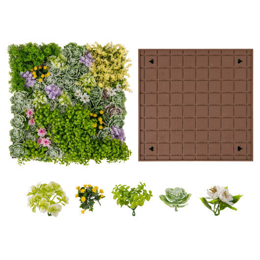 20" x 20" 3D Hanging Succulents with 10 Types of Mixed Faux Plants for Balcony Home LuxuryLifeWay Online Store