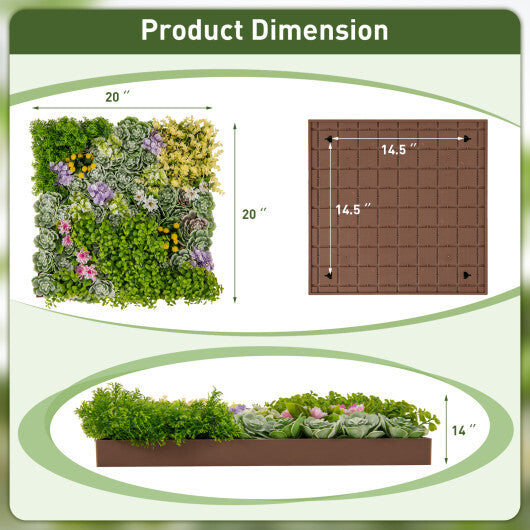20" x 20" 3D Hanging Succulents with 10 Types of Mixed Faux Plants for Balcony Home LuxuryLifeWay Online Store