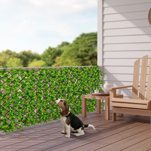 Expandable Fence Privacy Screen with Sun-Protective Artificial Hedge for Balcony Patio LuxuryLifeWay Online Store