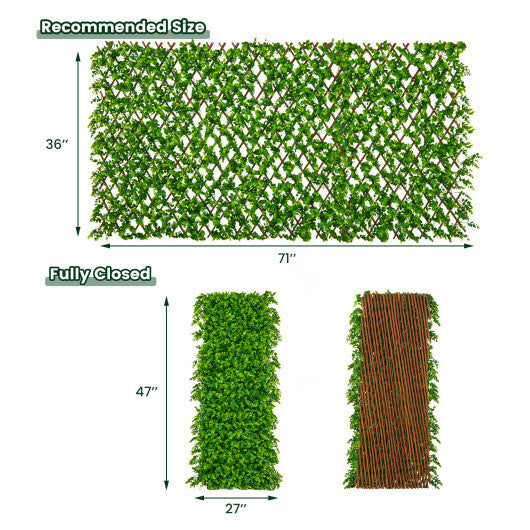 Expandable Fence Privacy Screen with Sun-Protective Artificial Hedge for Balcony Patio LuxuryLifeWay Online Store