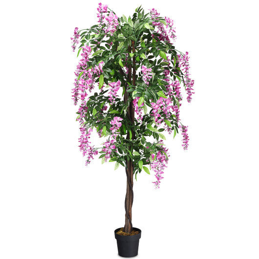 6-Feet Artificial Wisteria Silk Indoor-Outdoor Tree-1pieces