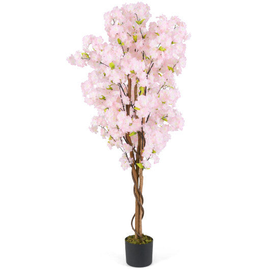 5 FT Tall Artificial Cherry Blossom Tree with Pink Flowers-1 Pack LuxuryLifeWay Online Store