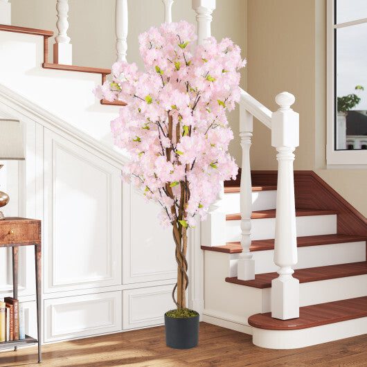 5 FT Tall Artificial Cherry Blossom Tree with Pink Flowers-1 Pack LuxuryLifeWay Online Store