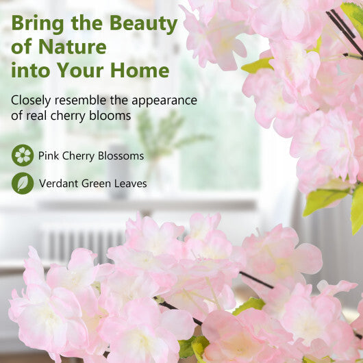 5 FT Tall Artificial Cherry Blossom Tree with Pink Flowers-1 Pack LuxuryLifeWay Online Store